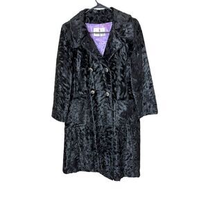 Vintage Rothschild 80s Velvet Double‎ Breasted Coat